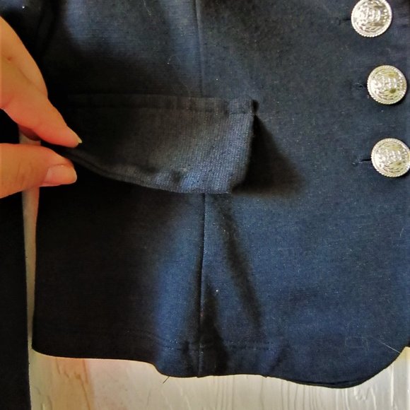 Collared Black Jacket/Blazer with gold buttons - Picture 4 of 9